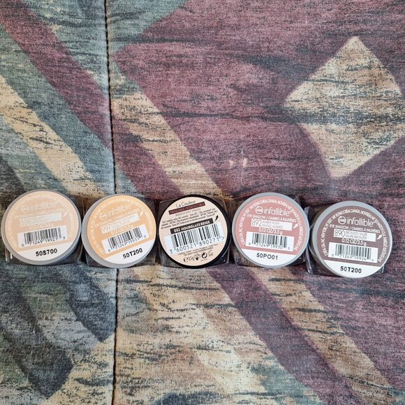 ✨ L’Oréal 5 PC Infallible Eyeshadow Bundle – Neutral Shimmers Lightly Swachted✨ - Picture 2 of 2